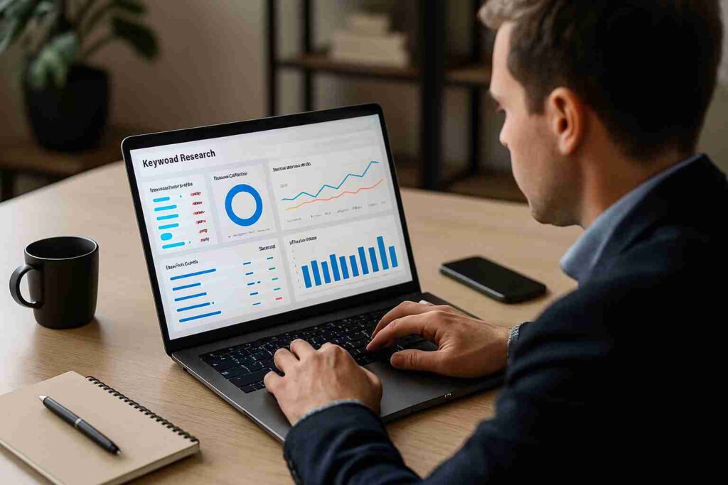 Search engine optimization process showing website crawling indexing and ranking workflow in Google search results